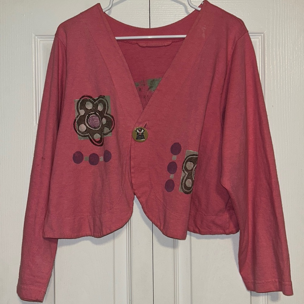 Blue Fish Cropped Cardigan